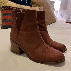 TOMS Esme Leather Chelsea Boot in Burnt Henna